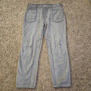 Pilcro Anthropologie The Wanderer Denim Jeans Pants Size 33 Tall Faded Gray